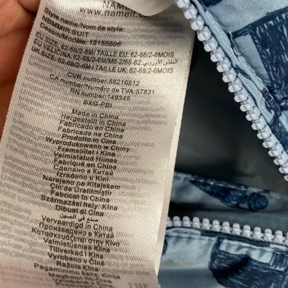 Baby outerwear bodysuit jacket onesie blue tractor print size 2M-6M - Picture 4 of 10